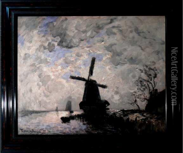 Moulin Pres De Dordrecht Oil Painting - Frank Myers Boggs