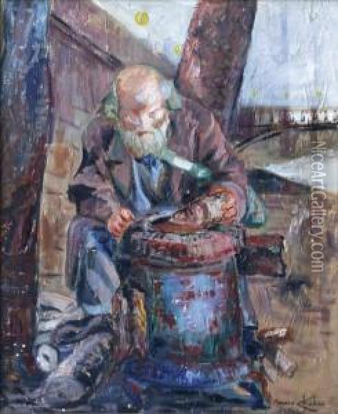 Clochard Oil Painting - Maurice Chabas