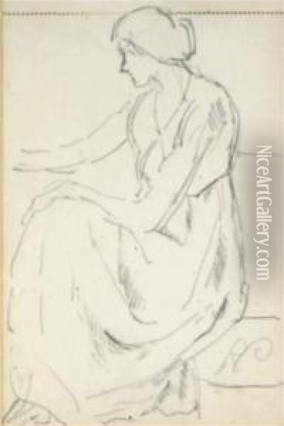 Seated Woman Oil Painting - Roger Eliot Fry