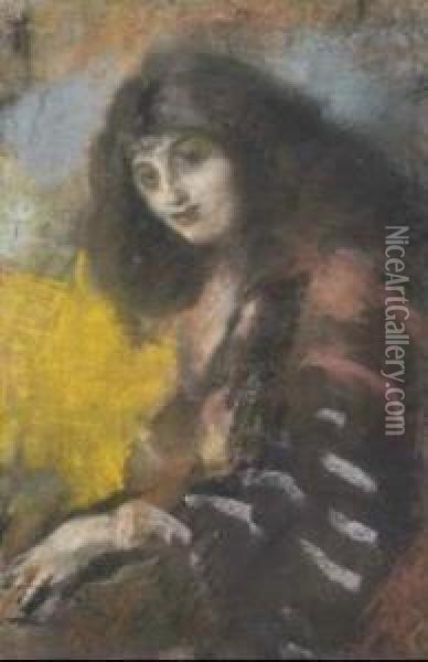 Figura Femminile Oil Painting - Emilio Gola