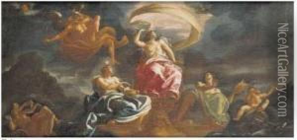 A) Mercurio E I Quattro Elementi B) Apollo, Diana E Il

Tempo Oil Painting - Francesco Perezzoli