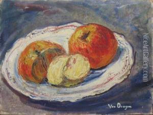 Assiette De Pommes Oil Painting - Guus Van Dongen