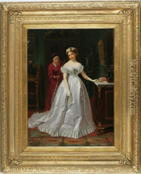 The Reluctant Bride Oil Painting - John George Brown