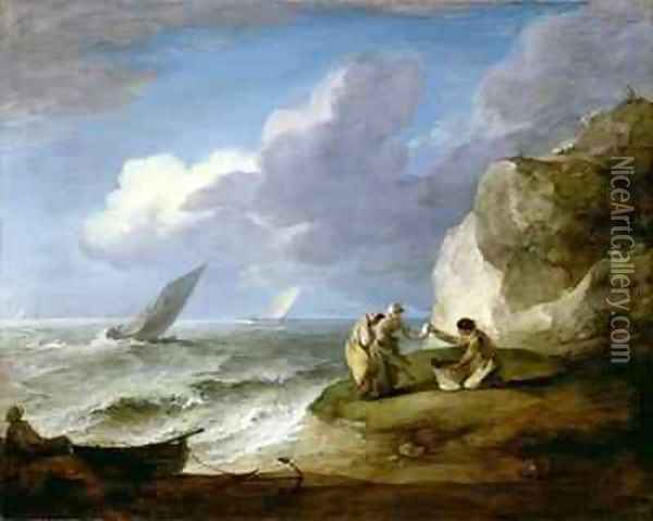 Coastal Scene Oil Painting - Thomas Gainsborough