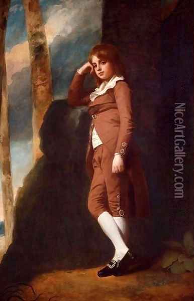 John Bensley Thornhill as a Boy Oil Painting - George Romney