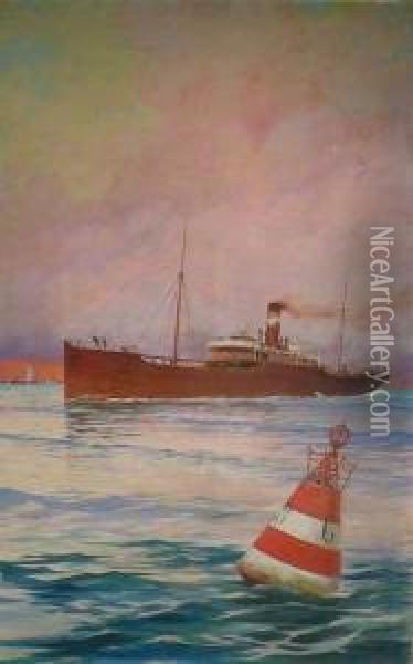  Marine  Oil Painting - Ernest Louis Lessieux