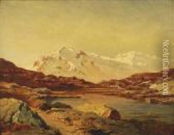 Vue De Montagne Oil Painting - Francois Roffiaen