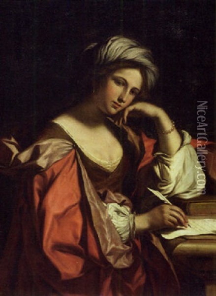Persian Sybil Oil Painting -  Guercino
