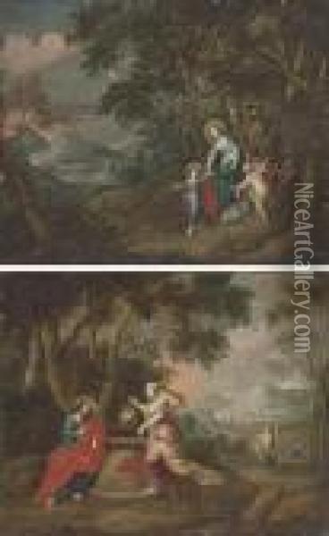 The Return Of The Holy Family From Egypt Oil Painting - Jan Brueghel the Younger