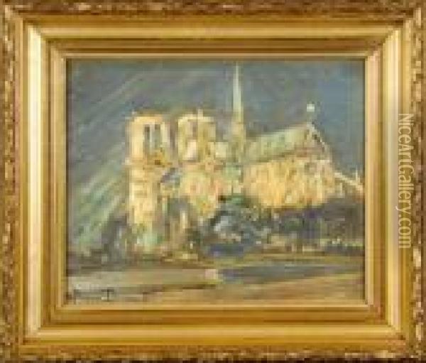 Notre Dame De Paris Oil Painting - Pierre Dumont