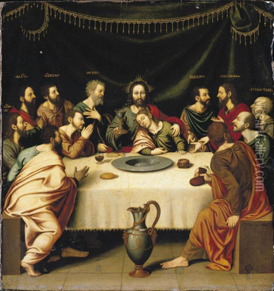 The Last Supper Oil Painting - Nicolas, Le Pere Borras