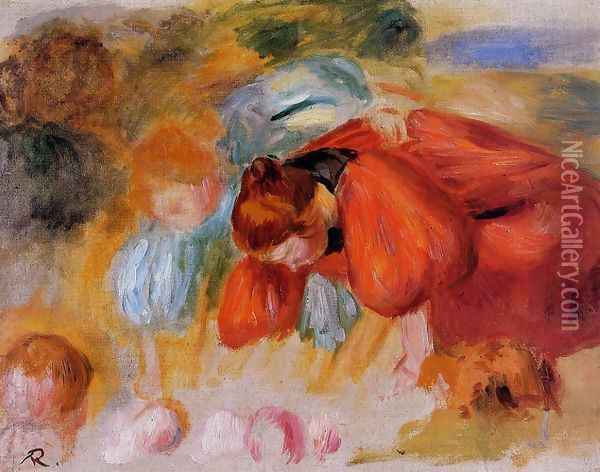 Study For The Croquet Game Oil Painting - Pierre Auguste Renoir