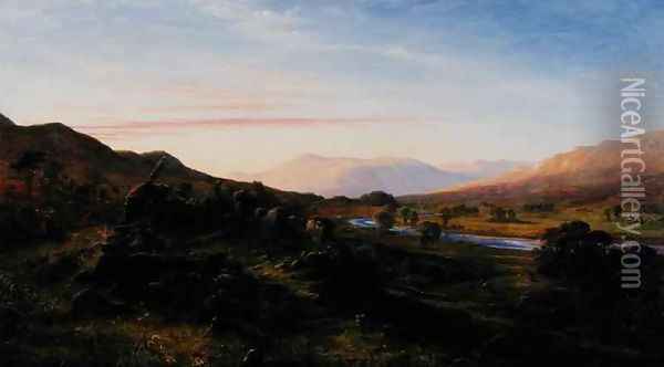 The Braes of Balquidder, 1860 Oil Painting - Waller Hugh Paton