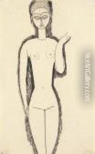 Nudo In Piedi Oil Painting - Amedeo Modigliani