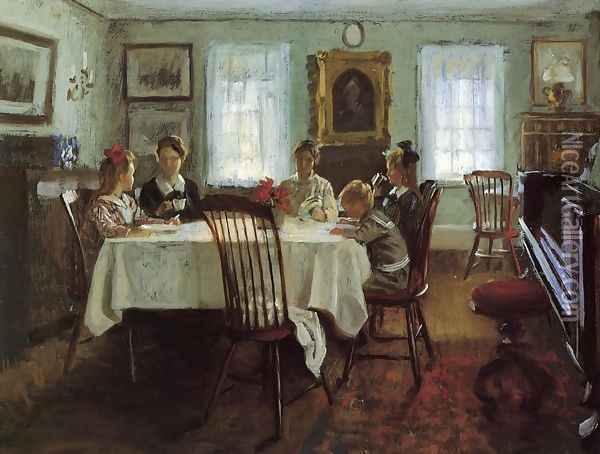 The Gilchrist Family Breakfast Oil Painting - William Wallace Gilchrist Jr.