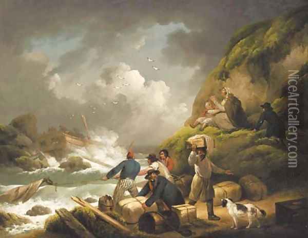 The Shipwreck Oil Painting - George Morland