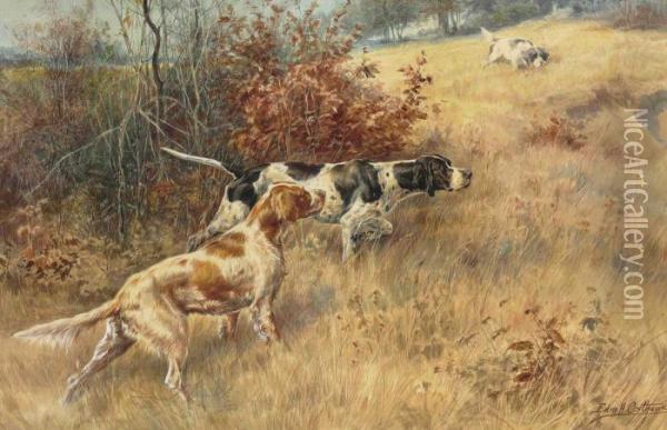 Three Pointers In A Field Oil Painting - Edmund Henry Osthaus