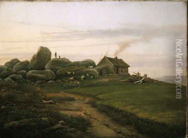 Hill Top, 1827 Oil Painting - Heinrich Stuhlmann