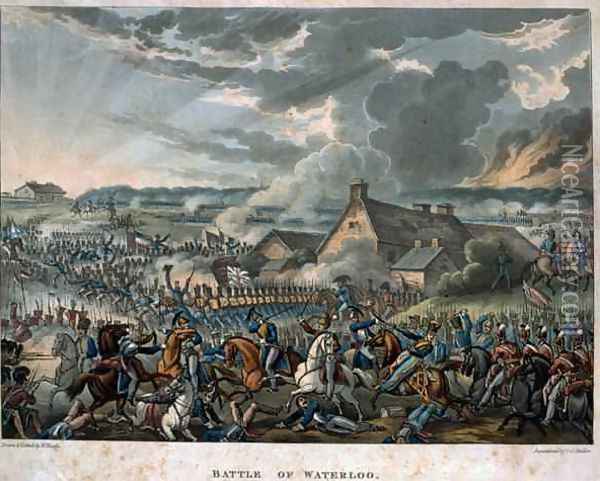Battle of Waterloo 1815 Oil Painting - William Heath