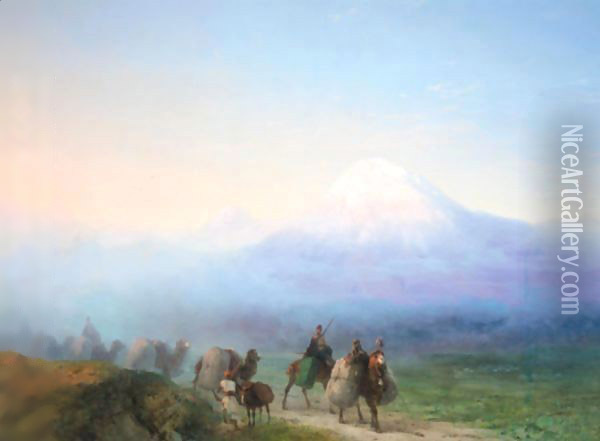 Mount Ararat Oil Painting - Ivan Konstantinovich Aivazovsky
