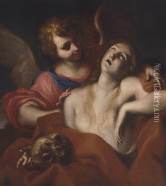 The Death Of The Magdalen Oil Painting - Carlo Maratta