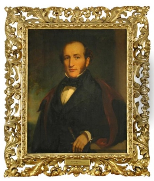 Portrait Of Richard Gunnell (c.1807-1872) Oil Painting - John Lindsay Lucas