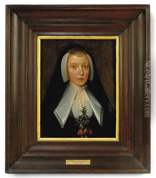 Portrait Of Catherine, Lady Brooke In Mourning Oil Painting - Theodore Russell