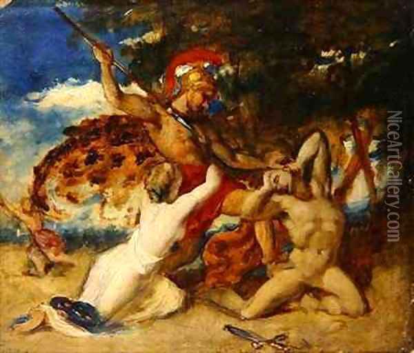 Mercy interceding for the Vanquished Oil Painting - William Etty