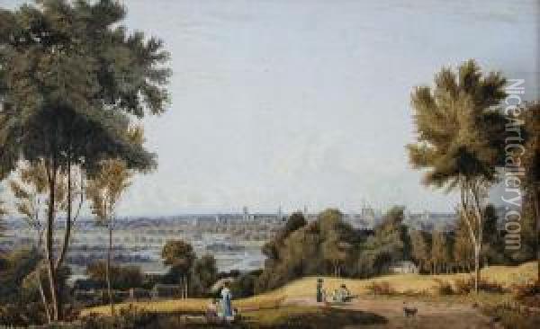 A View From Iffley Over Oxford Oil Painting - William Turner