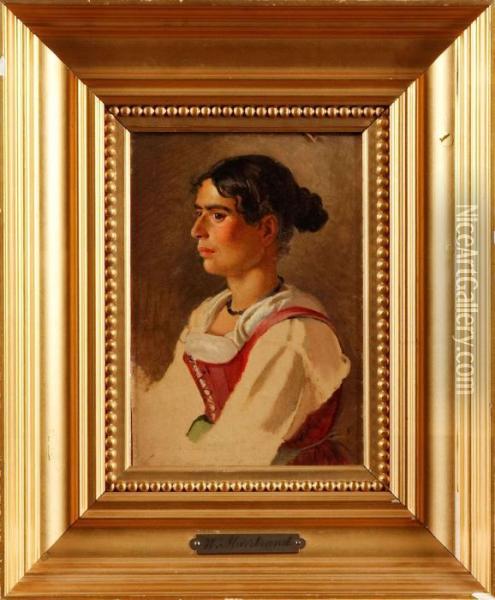 Sydlandsk Kvinna Oil Painting - Wilhelm Marstrand