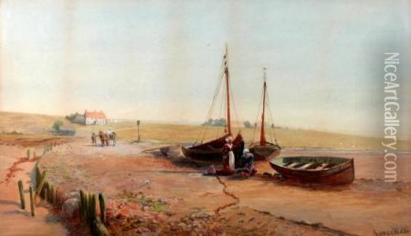 Low Tide Oil Painting - James Webb