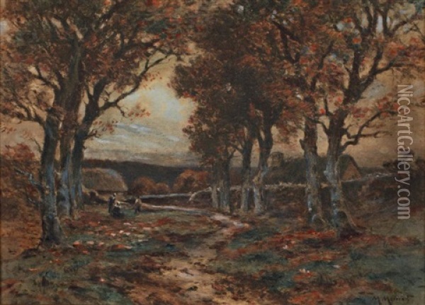 L'automne Oil Painting - Maurice Moisset