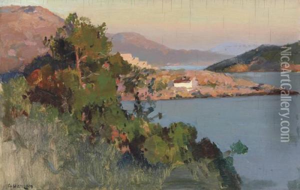 View Of The Dalmatian Coast Oil Painting - Aleksei Vasilievich Hanzen