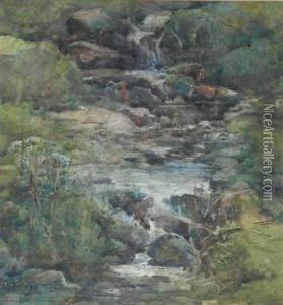 A Quiet Stream Oil Painting - Ewan Geddes