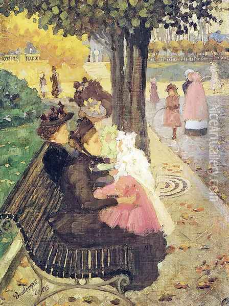 The Tuileries Gardens, Paris Oil Painting - Maurice Brazil Prendergast