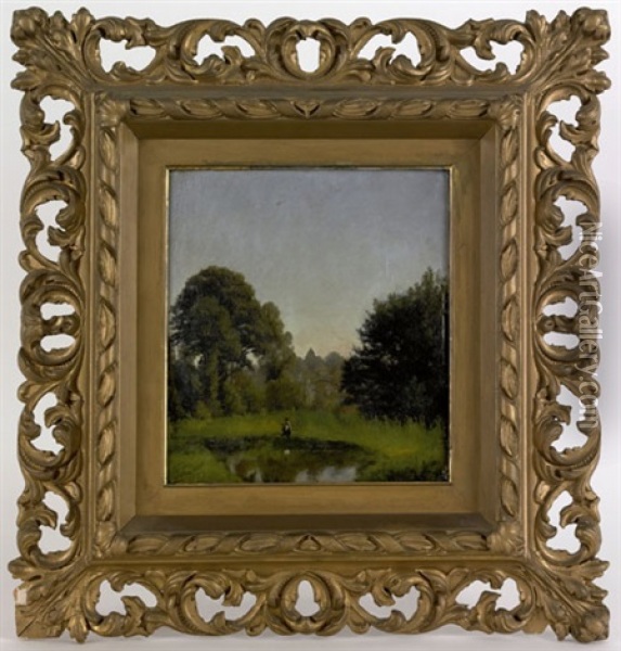 Impressionist Landscape Oil Painting - Anatole Henri de Beaulieu