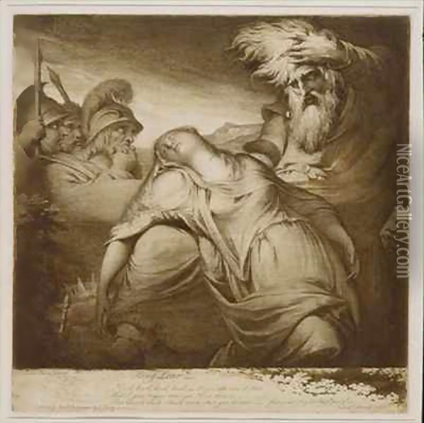 King Lear and Cordelia Oil Painting - James Barry