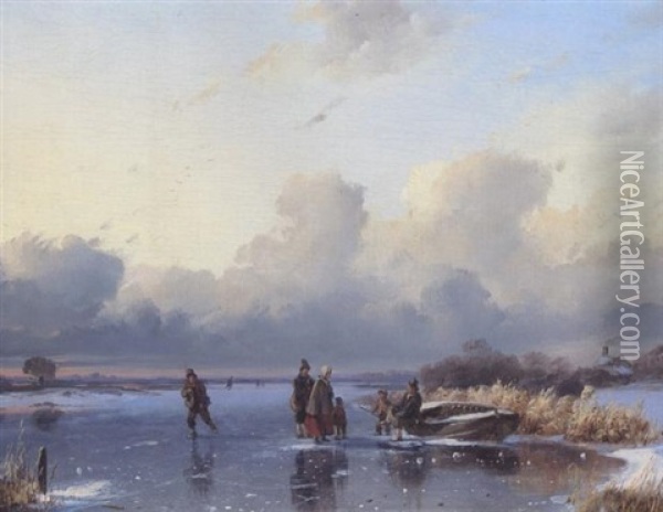 Wintervergnugen Oil Painting - Remigius Adrianus van Haanen
