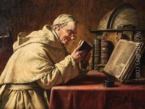 Religious Study Oil Painting - Fritz Wagner