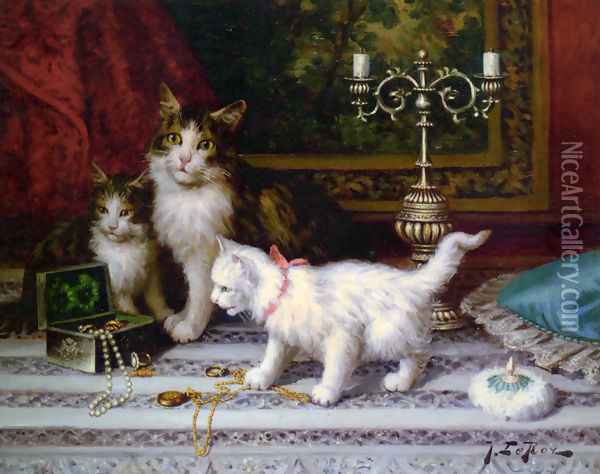 The Jewelry Box Oil Painting - Jules Leroy
