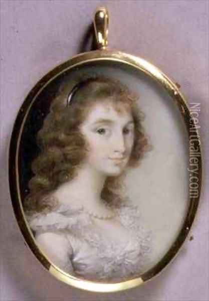 Portrait Miniature of Maria Tryphena Blunt Oil Painting - George Engleheart