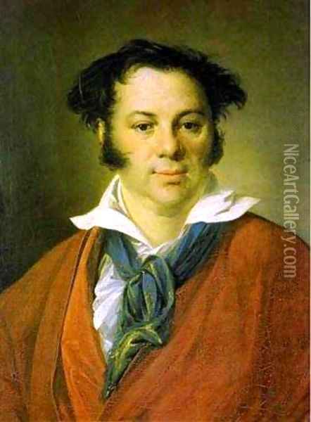 Portrait Of KG Ravich 1823 Oil Painting - Vasili Andreevich Tropinin