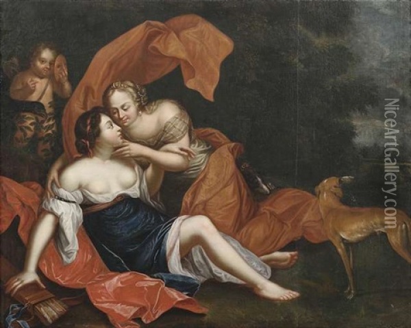Jupiter In Gestalt Der Diana Verfuhrt Callisto Oil Painting - Jakob van Loo