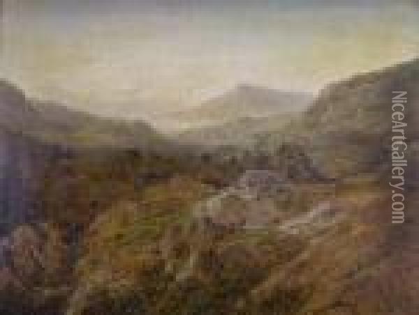 A View Of Snowdon Oil Painting - Benjamin Williams Leader