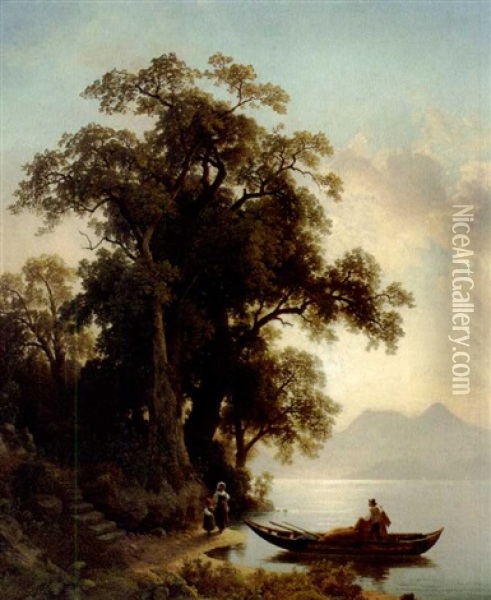 Seelandschaft Oil Painting - Heinrich Steinike