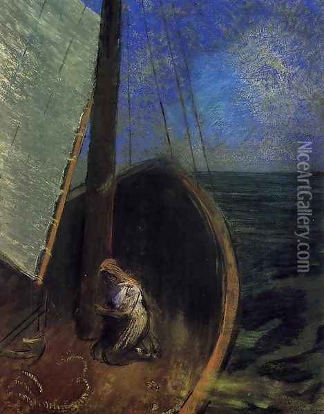 The Boat2 Oil Painting - Odilon Redon