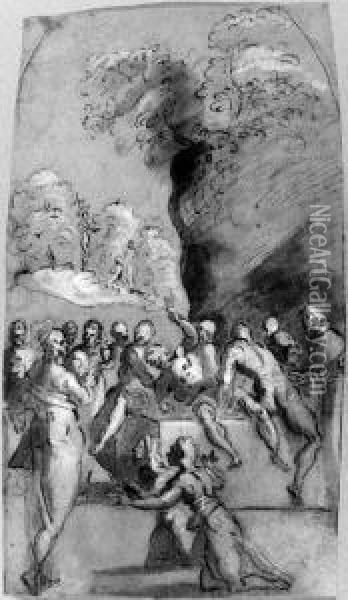 The Raising Of Lazarus Oil Painting - Domenico Tintoretto
