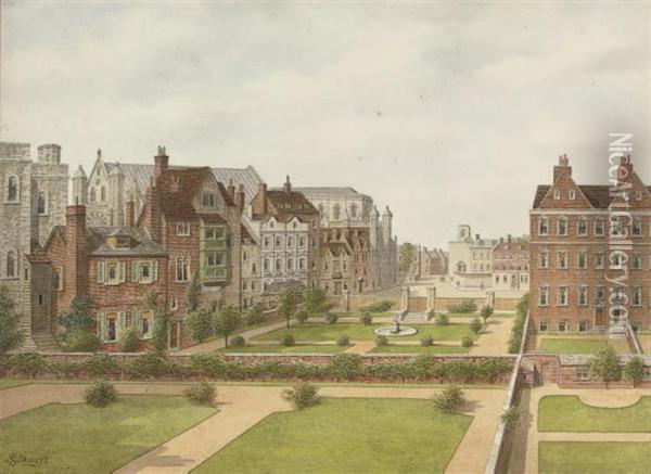 Old Palace Yard, Westminster Oil Painting - James Lawson Stewart