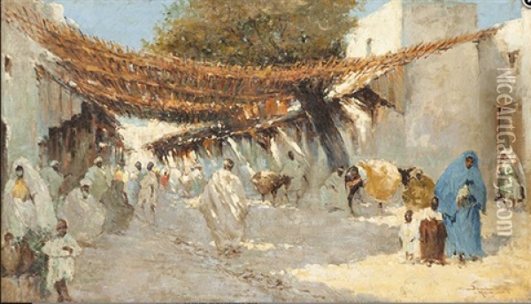 Sous Les Treillis, Meknes Oil Painting - Felipe Barantes Abascal