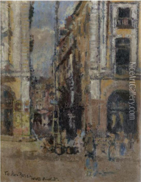 Les Arcades, Dieppe Oil Painting - Walter Richard Sickert